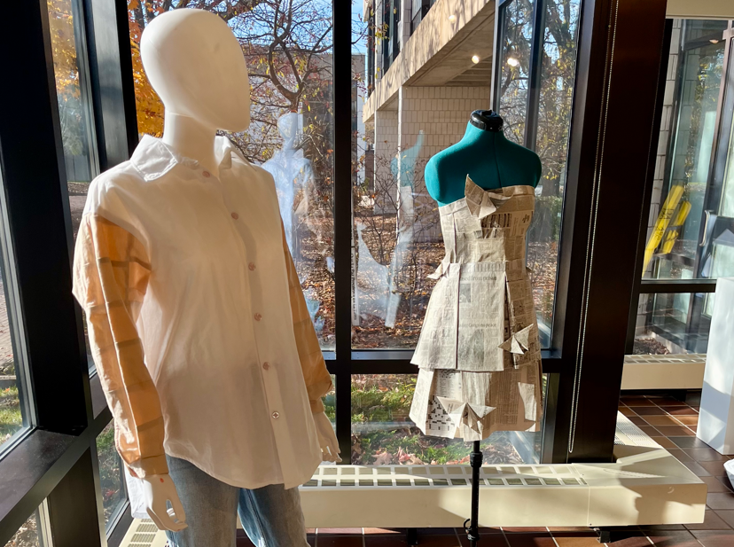 AMAZING ART. Students in the exhibit demonstrated their skills with different mediums, including fabric.