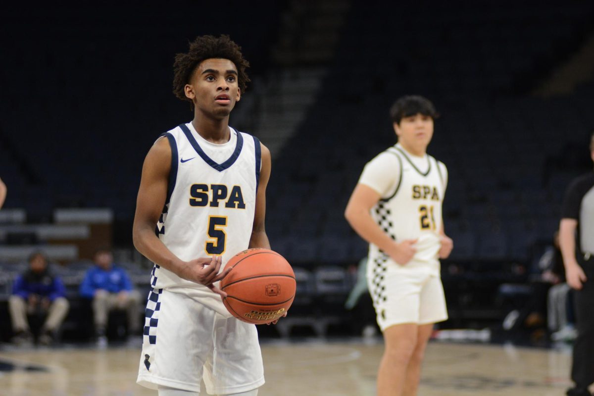 LOCKED IN. Junior Bokii Mullataa prepares for his free throw.