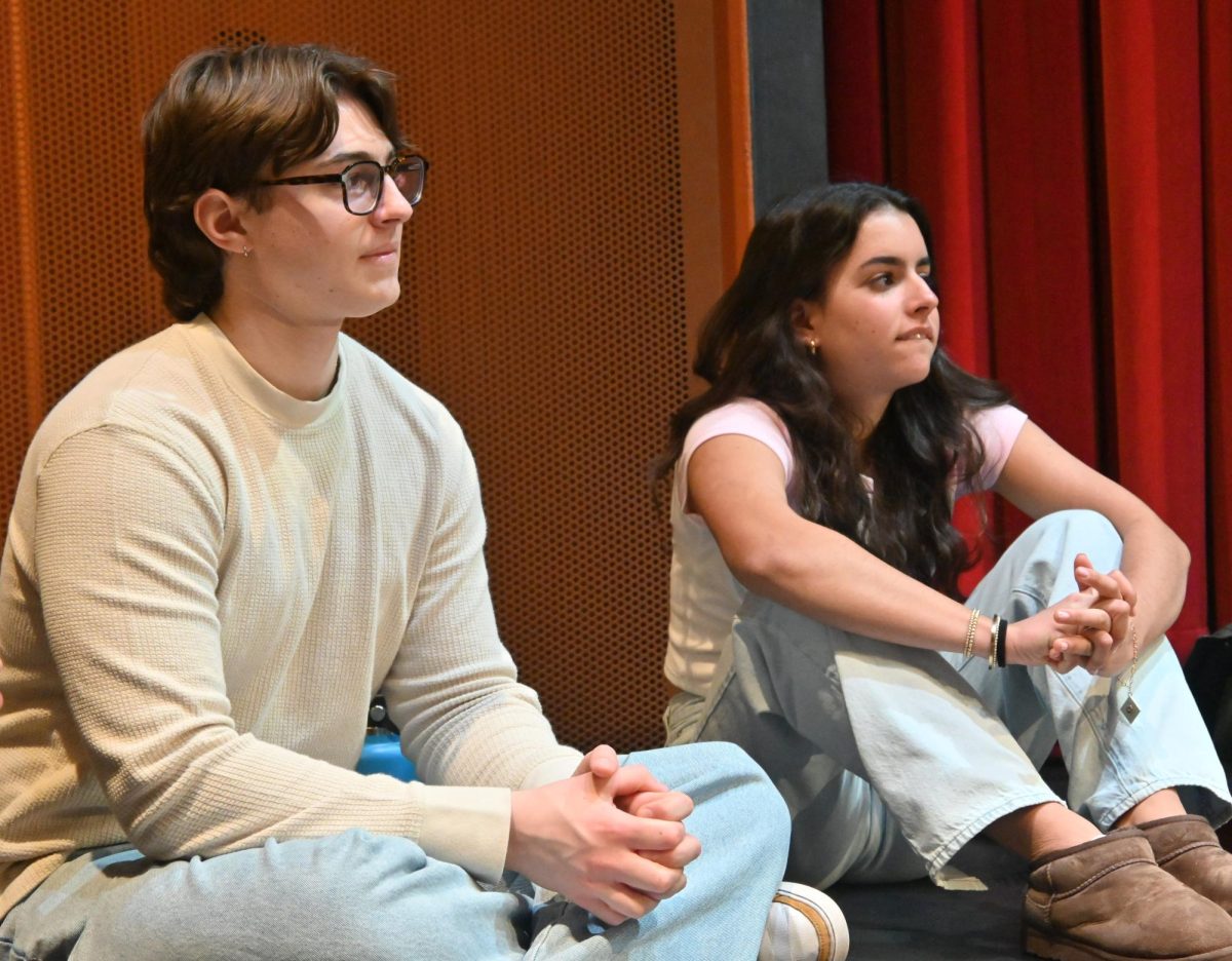 LISTEN AND LEARN. Senior Elliot Cooper listens intently.