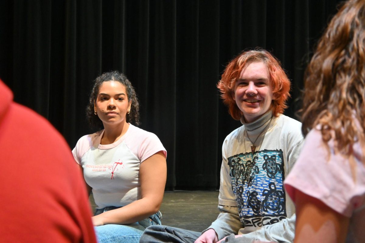 SING FOR ME. Junior Rowan Moore is all smiles for rehearsal. 