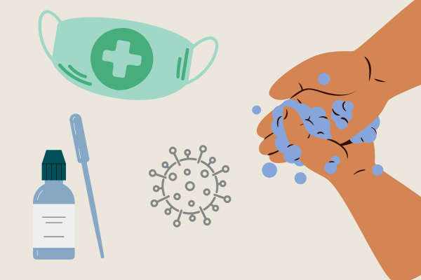 HEALTHY ACTIONS. The COVID-19 pandemic taught people about upholding health standards such as hand washing techniques and wearing masks when sick. However, the standards have changes as COVID-19 becomes a thing of the past. (Illustration: Lucy Thomas via Canva)