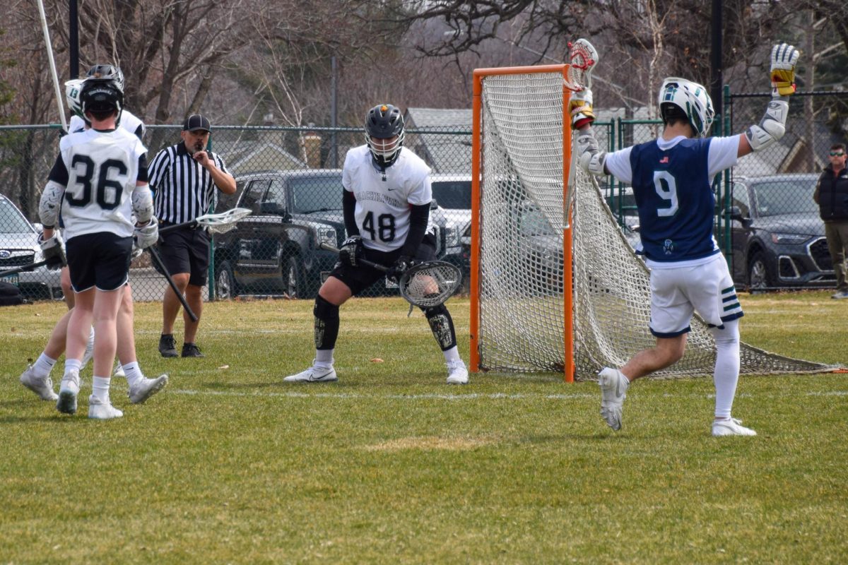 STORY OF THE GAME. A Proctor player celebrates after scoring.