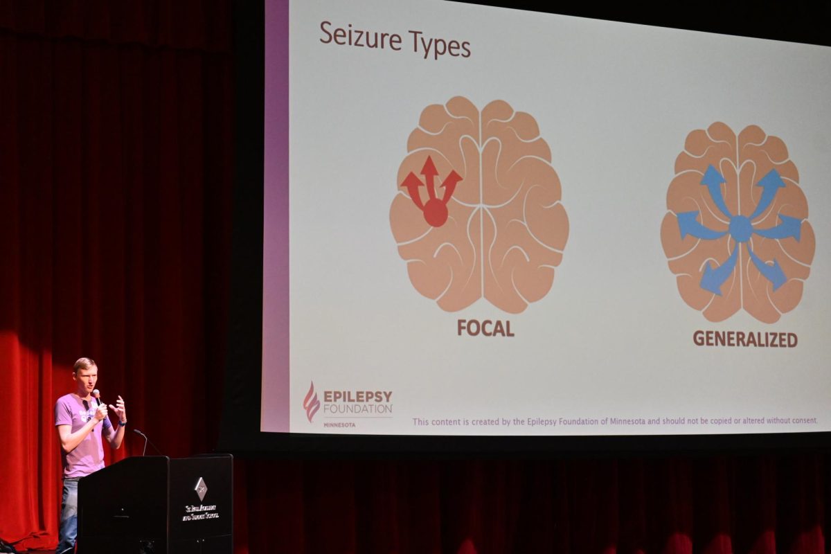 TWO TYPES. Williams begins the presentation with baseline education about seizures. He described the two different categories: focal and generalized. 