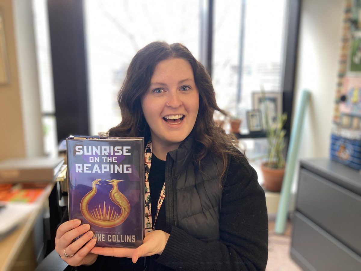 READ-ALOUD. Librarian Cat Mullen's talent would encourage listeners to share her passion. "I feel like my greatest skill is reading. So maybe I would read a dramatic rendition of something...like the book I'm reading now, the new Hunger Games book. I'd make a BookTok and read a very dramatic part but leave it on a cliffhanger so then people would come [to the library]."