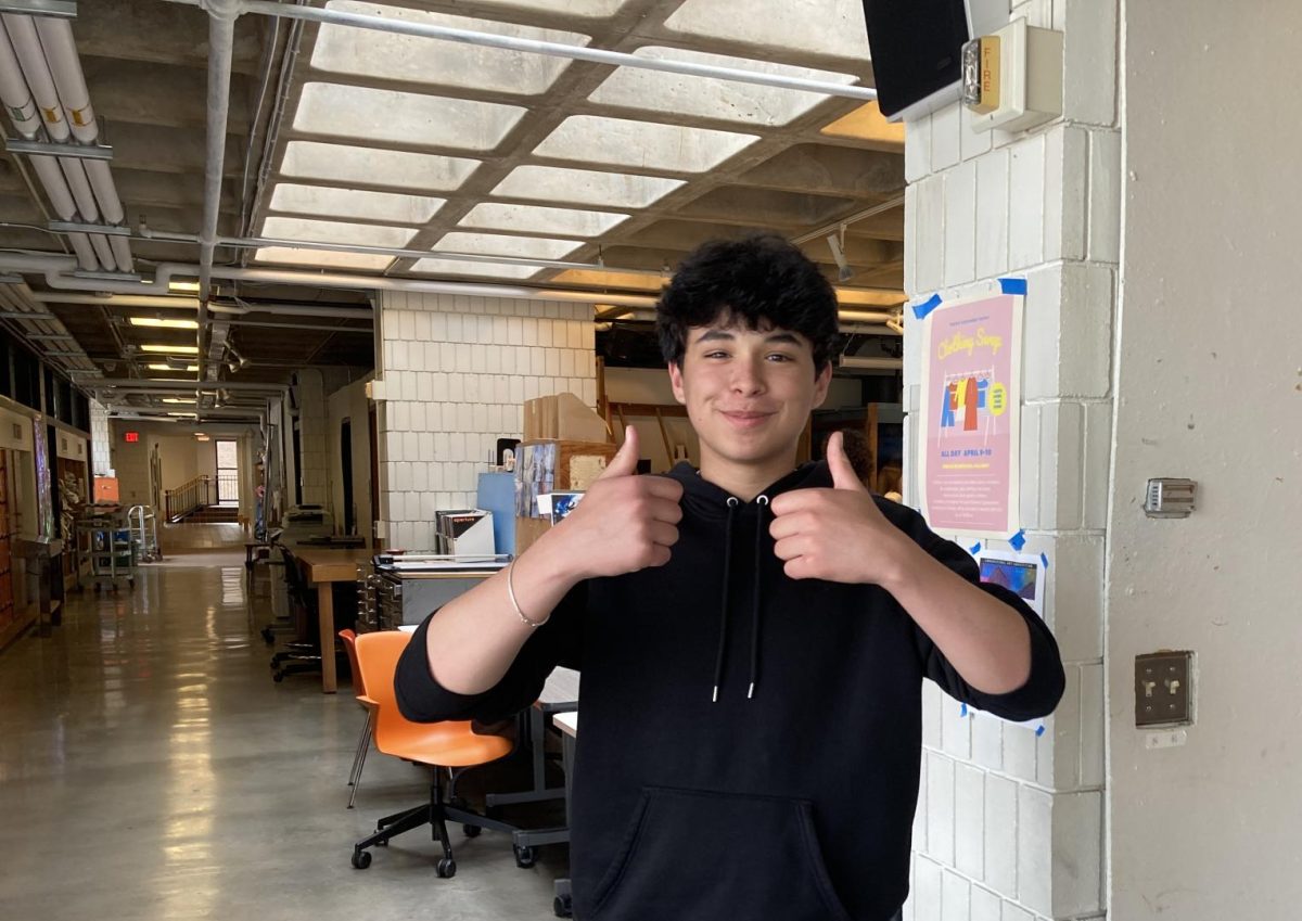 MASTER ON THE KEYS. Ninth grader Luca Kempcke would bring his piano prowess to the stage. "I would play piano for sure," he said.