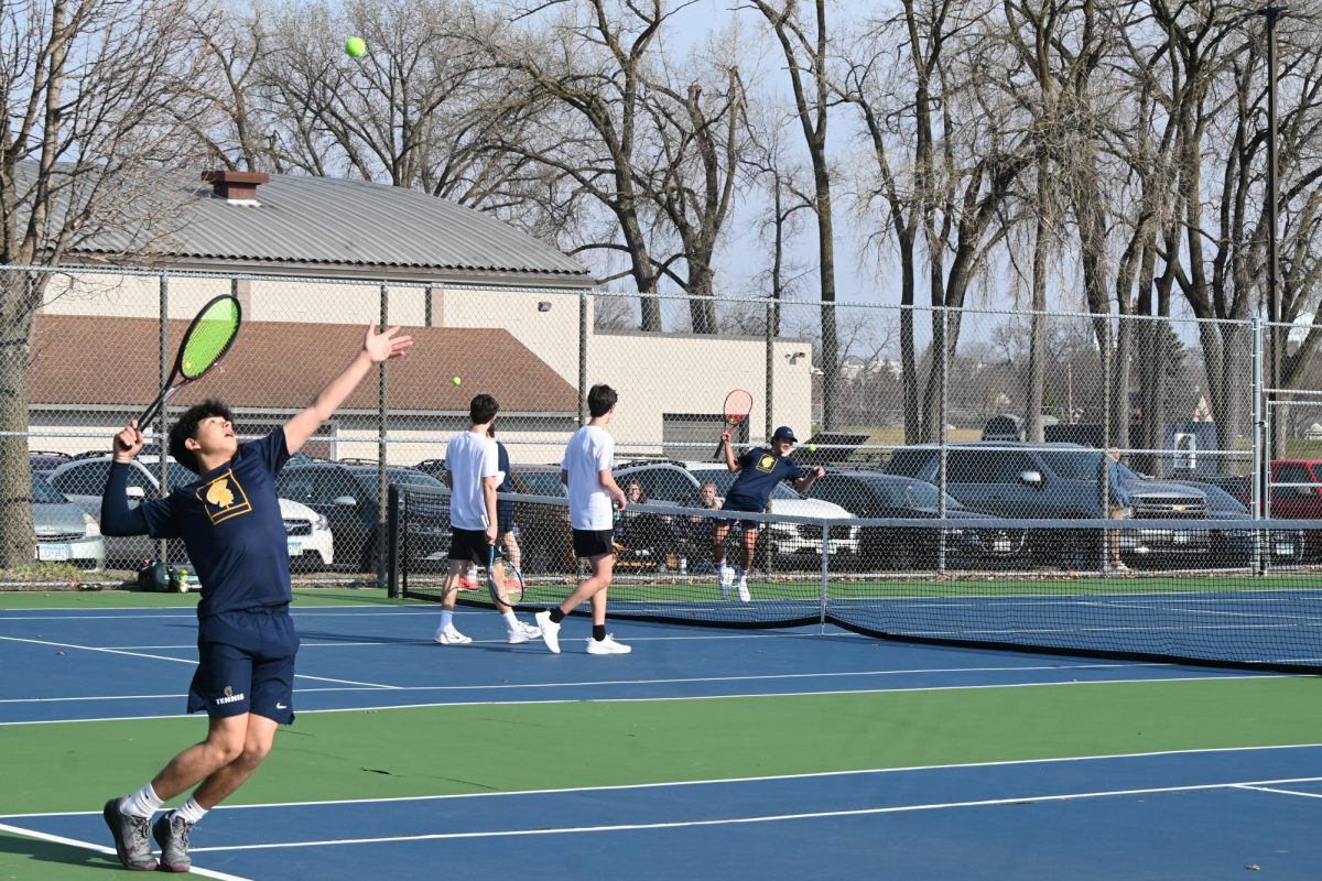 Tennis plays at 4:45 p.m. today vs. Breck on the Randolph Campus courts.