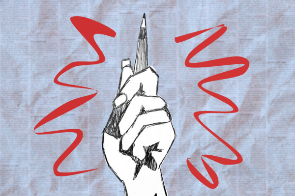 FREEDOM'S FIST. The op-ed is a living symbol of the freedom of the press—like one finger on the hand of the First Amendment, which itself forms the strong fist of American democracy. What could be more American than that?