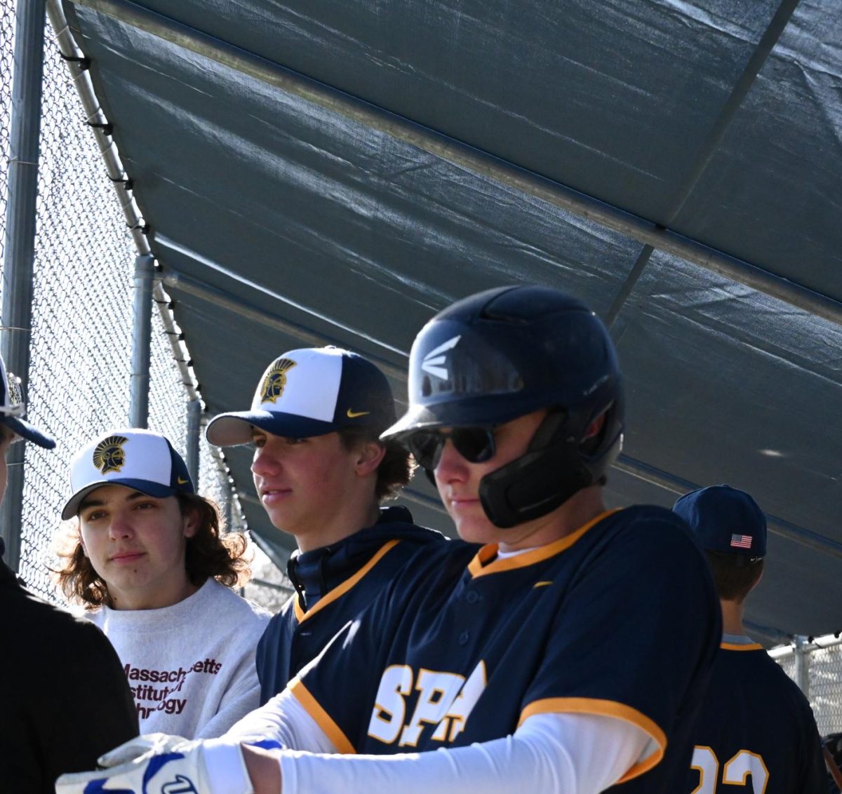 GEAR ON. Junior James Welsh gets ready to hit.