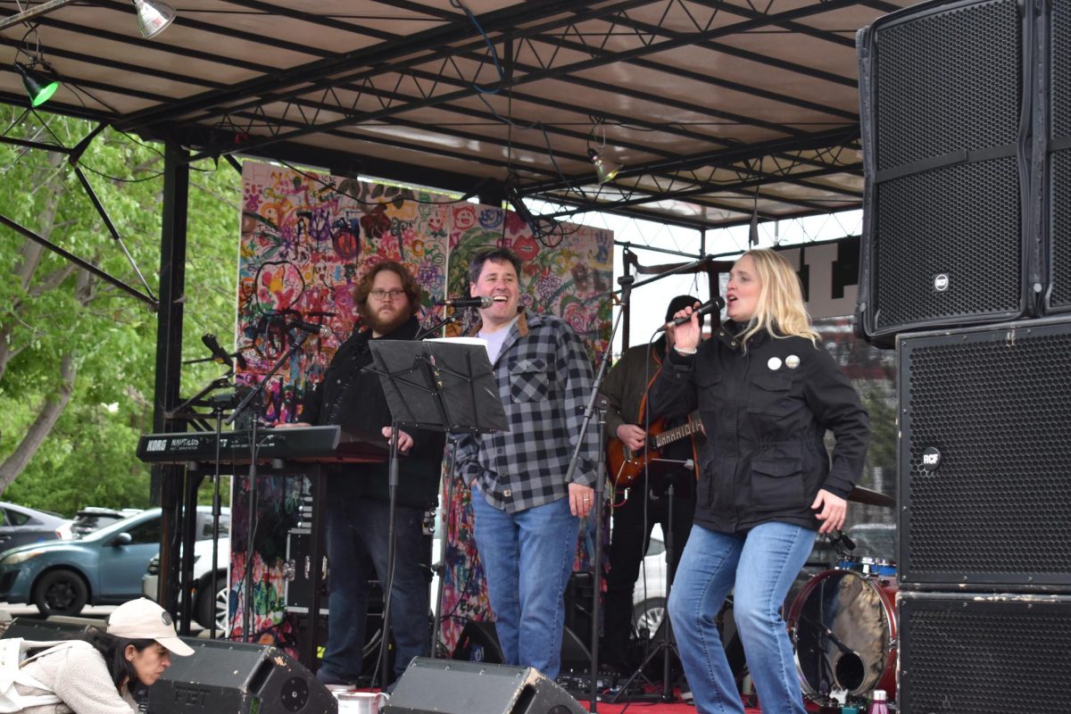 UNCLE KATY. At 1:15 PM Art-A-Whirl's stage was run by the group Uncle Katy including the director of Camp Kitten (right).