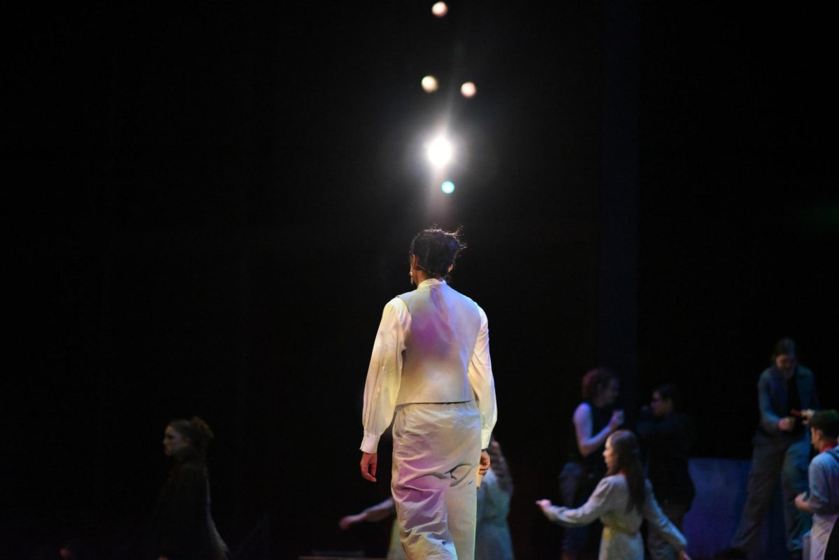 A HELPFUL HAND. Hermes (Aarushi Bahadur) serves as the guide for both the audience and the musical's characters. 