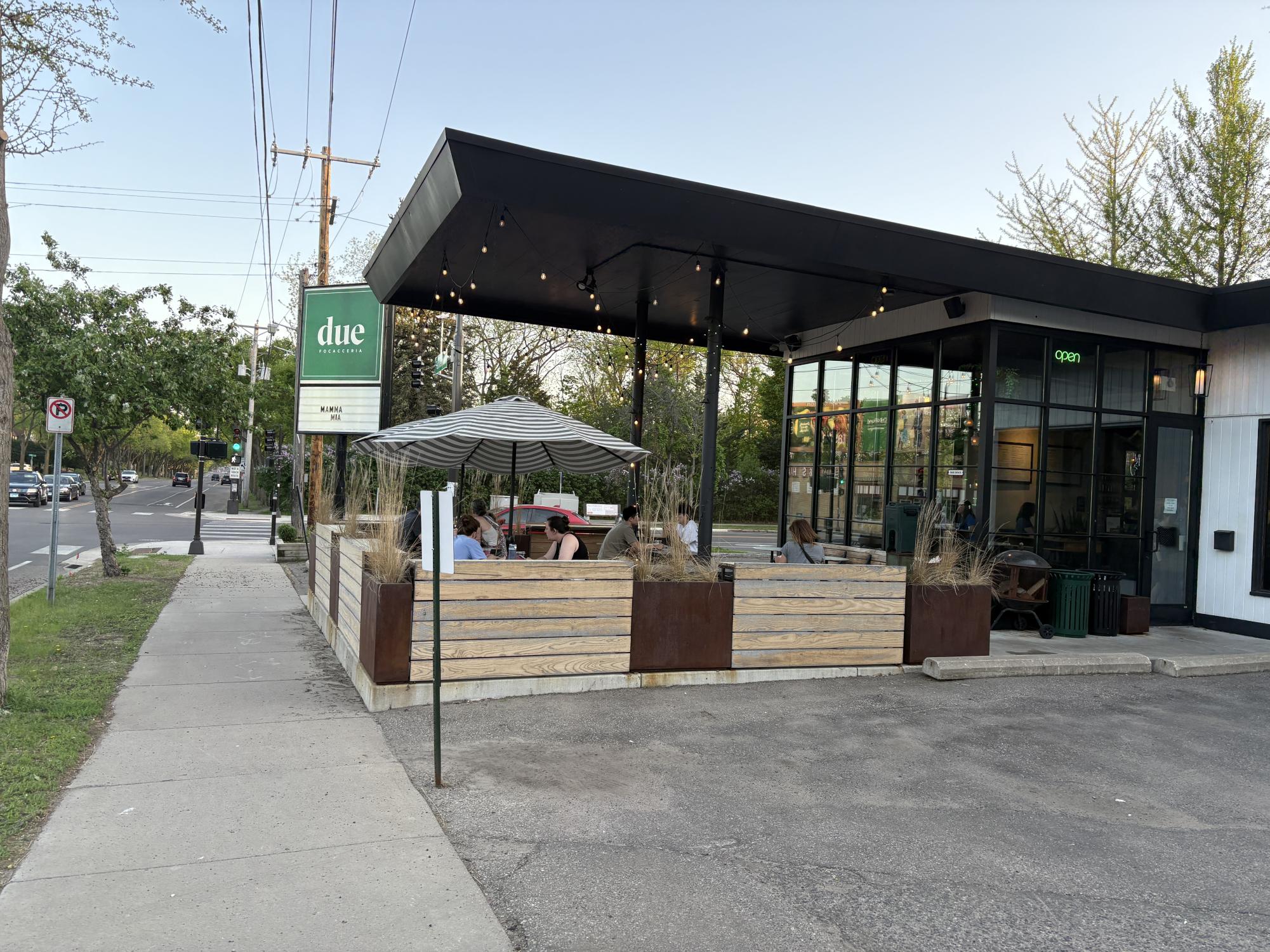 QUICK AND EASY: Due Focacceria is quick casual cafe that is only a minute walk from school.