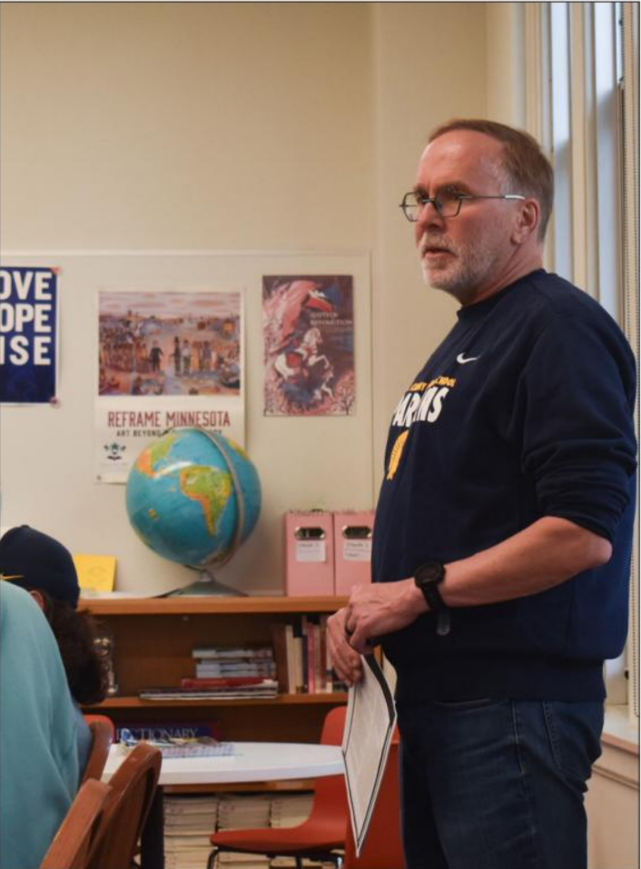 WORLDWIDE WISDOM. History teacher Scott Telfer challenges his World History II class with some primary sources. Having taught in a British International School in China, Telfer has lots of experience teaching in different environments and subjects.