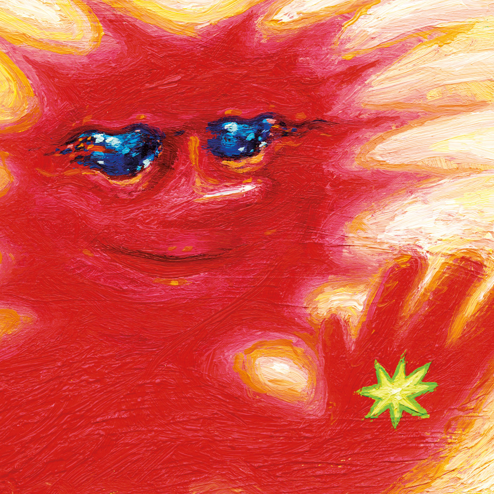 SUNSHINE. Designed by oil painter Jordan Kee, the illuminating album cover perfectly reflects the tone of the music (Fair use image from Ninja Tune).