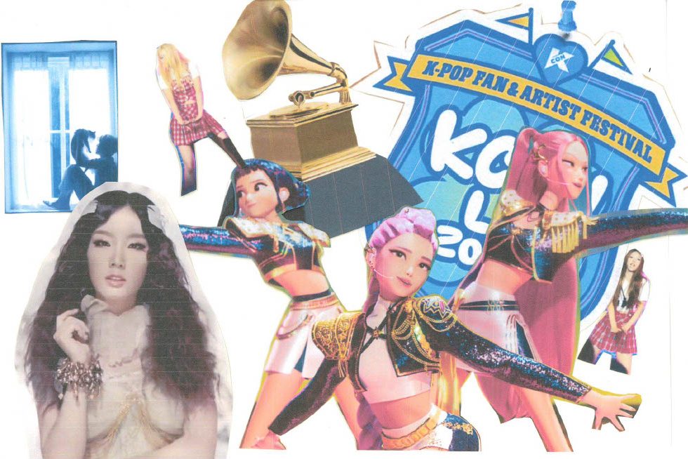 KPOP RISES. K-pop has more recently made its way to Western Mainstream Media, but what started it at all? And how far has it come? (Collage by Senetneb Theba, Naomi Zins, Nora McKoy and Winston Arvidson)