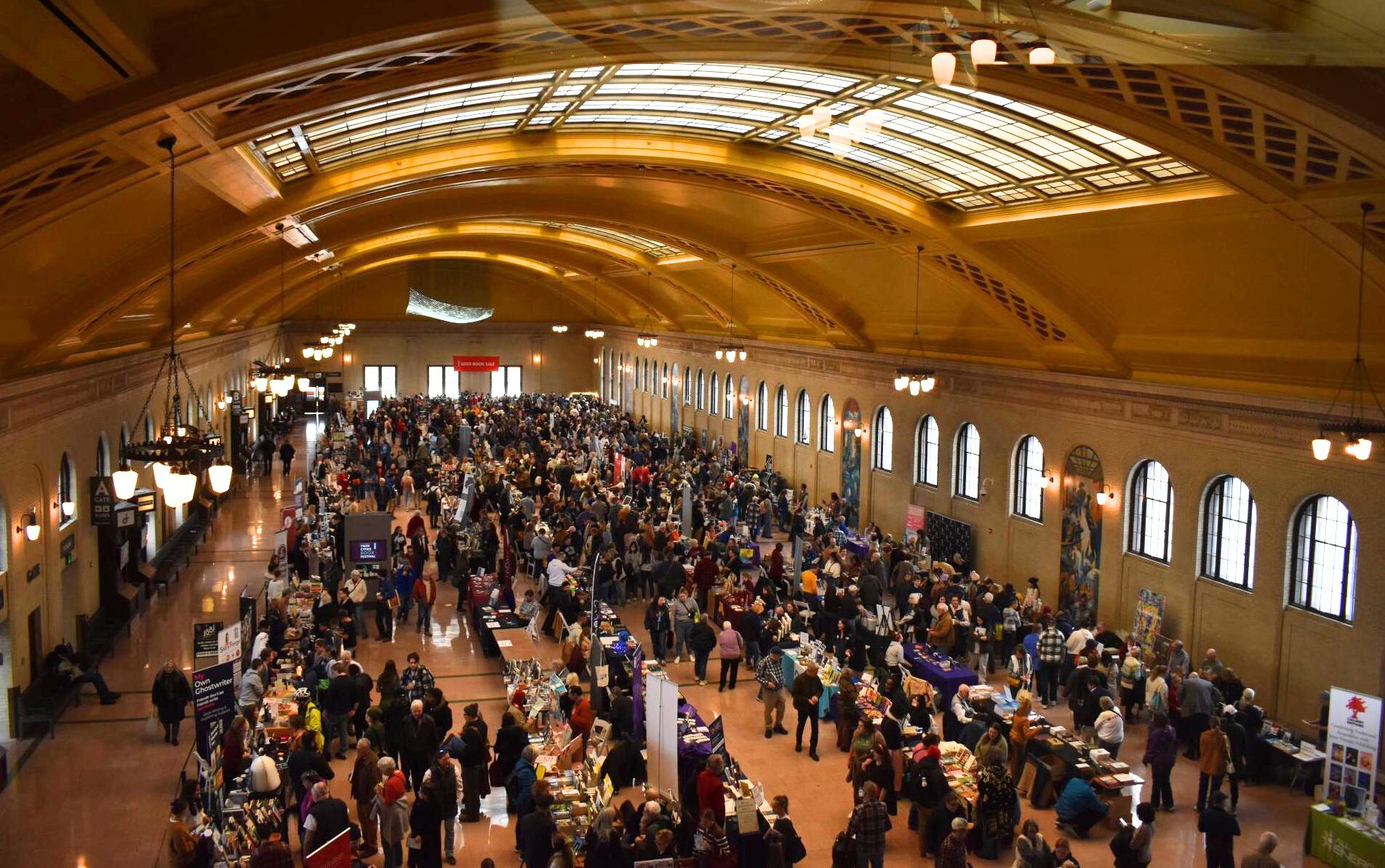 BOOKLOVERS UNITE. Thousands of people attended the Twin Cities Book Festival at the historic St. Paul Union Depot to celebrate literature, local authors, publishers and stores.