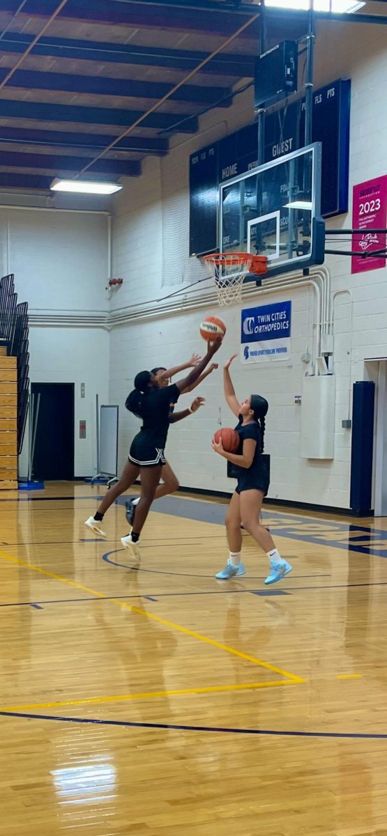 BASKETBALL. Members of the girls basketball team practice during their first week of practice. 