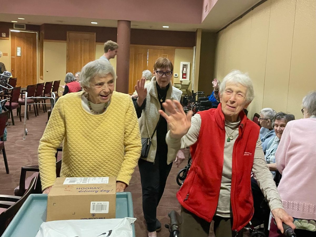 ALL SMILES. As the students made their way out, the residents left with bright smiles, waving goodbye and expressing gratitude for the uplifting visit. Residents had clapped, swayed, and even sang along during some of the familiar tunes. Eyes sparkled, heads nodded, and for a little while, the room was full of shared happiness and harmony. "It's also good for students here to be stretched a bit outside their comfort zone by performing in new places without all of the trappings of a fancy concert hall. As far as the greater community goes, I like that we can bring our school to others rather than asking them to come to us. We can go perform and get something out of it ourselves, but also give to others without expecting anything in return," said Kraack.
