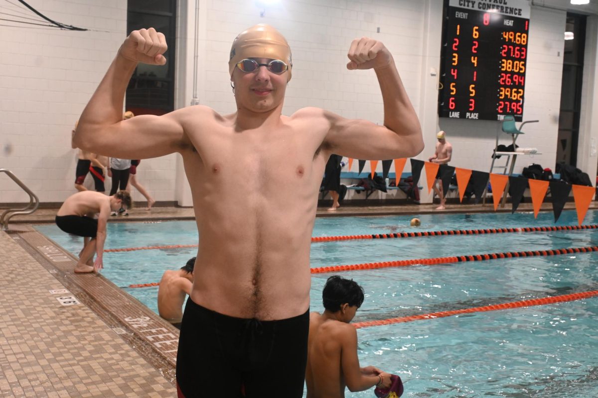 FEELING GOOD. Junior Eddie Sofen is feeling good ahead of his 200-yard individual medley race.