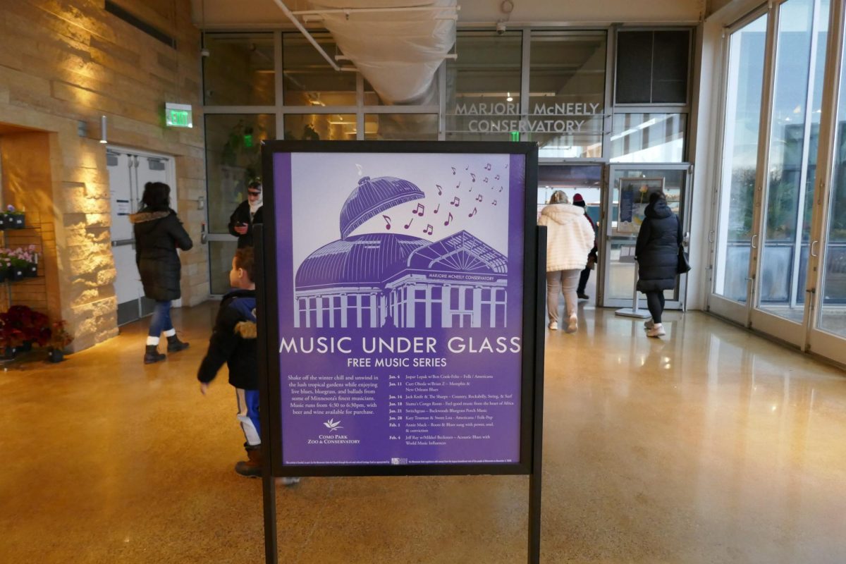 PROMOTE. This poster details the remaining Music Under Glass Events. Be sure to attend to support the conservatory and Minnesota musicians. 