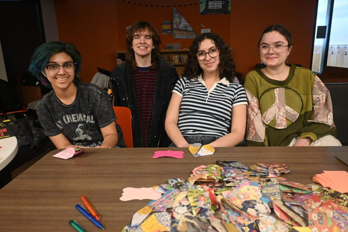 SAGE SENIORS. During late lunch on Feb. 9, seniors Sam