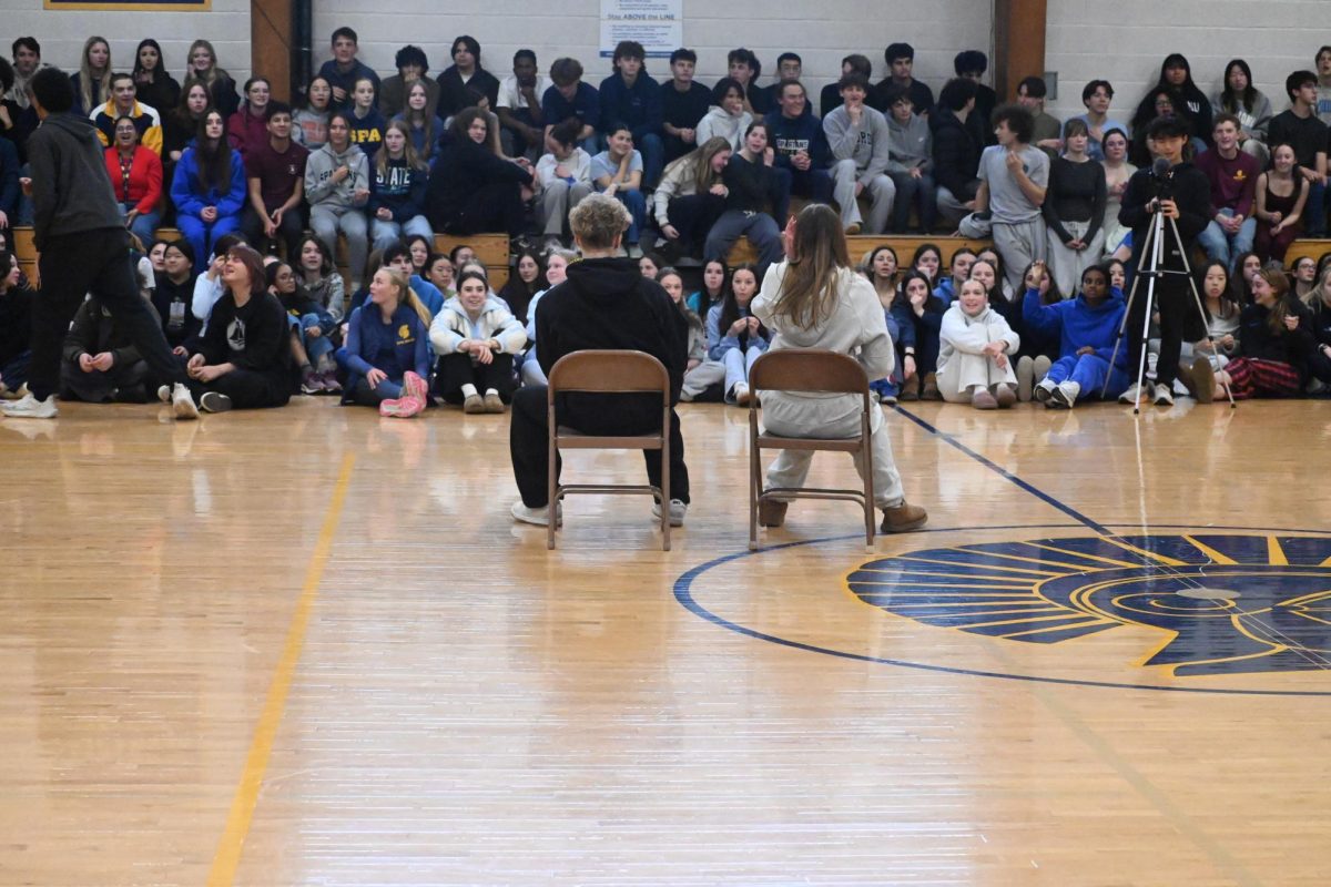 FINAL TWO. Senior Atari Ernst and Laura Kimmel faced off in the last round of the captains' challenge.