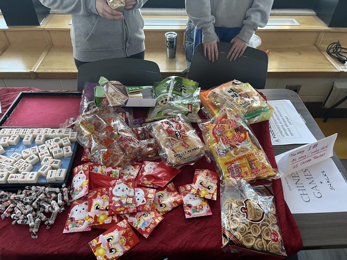 SWEET TREATS. The Chinese stall was filled with traditional Chinese candies as well as interactive games.   "I want to show middle school kids how to play Chinese ma Jiang," Ms. Wang said.