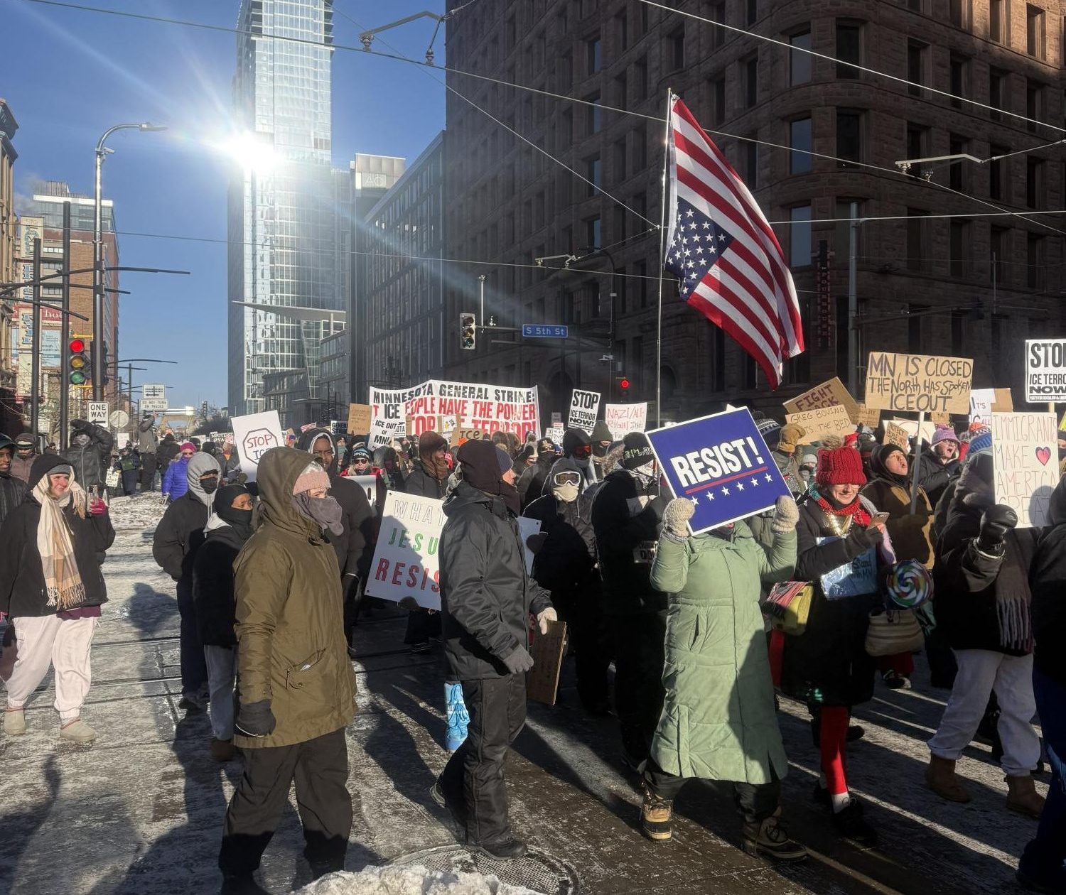 BRAVERY. Tens of thousands of Minnesotans got out on the streets in sub-zero-degree weather on Jan. 23 to protest ICE arrests and murders in Minnesota.