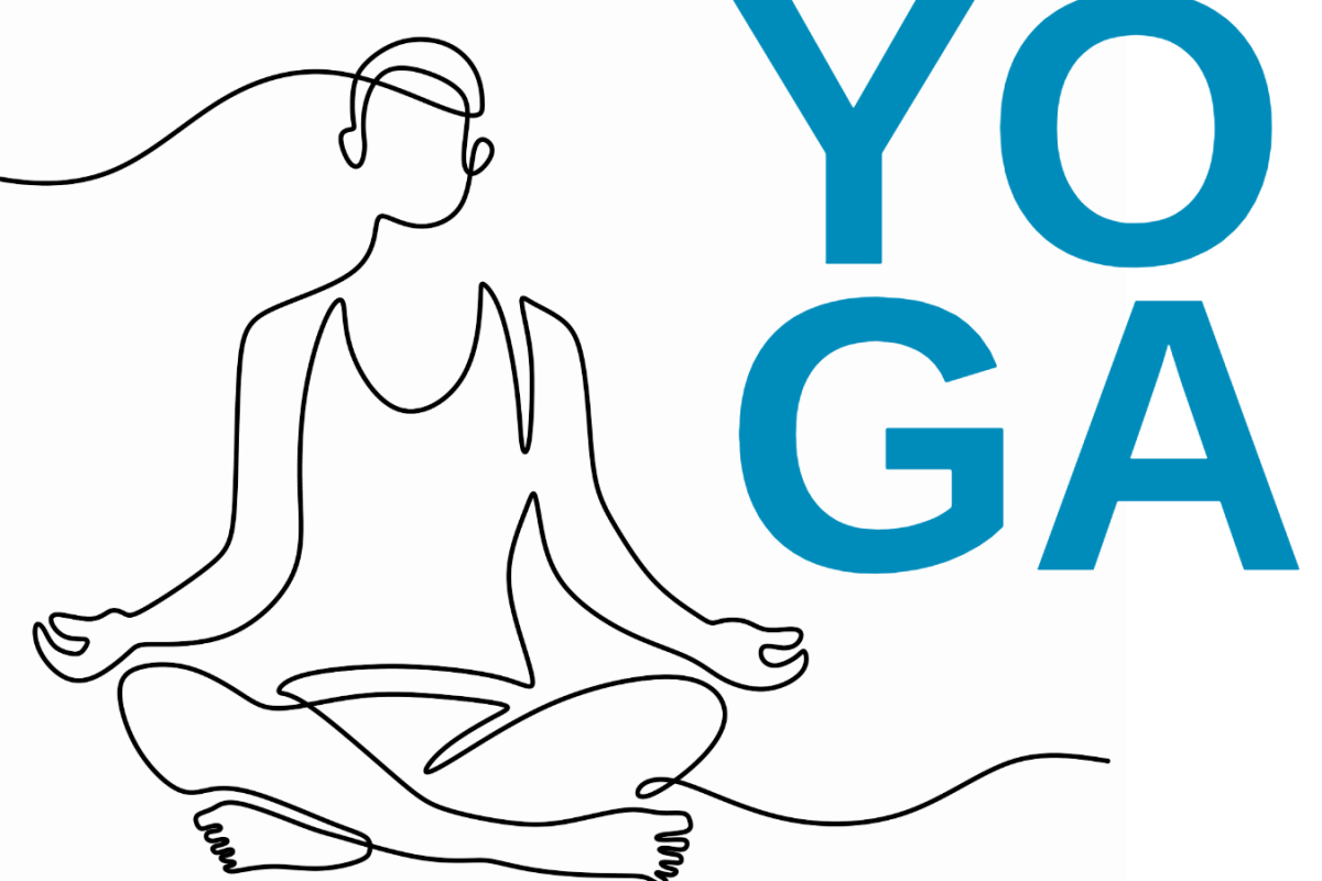 Yoga is a form of meditation and stability that is present not only in the body, but the mind. Yoga enhances strength and flexibility and can improve relaxation. (Created with Adobe Express)