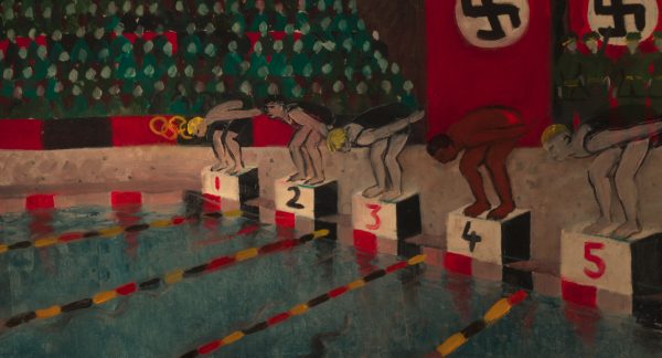 SWIMMING THROUGH HISTORY. Nakache's story combines his fears learning to swim and his trauma as a Holocaust survivor. (Screen capture from Papillion short film on Xbofilms)