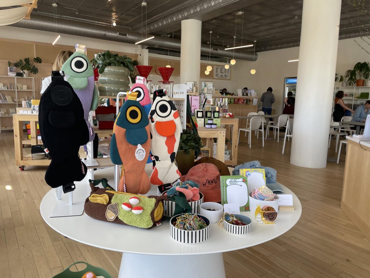 FISHY BUSINESS. LaChance also recalls being very drawn to the fish-designed bags that can be seen when first entering the store.
