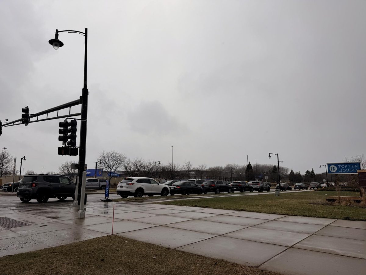 TRAFFIC. Customers blocked intersections, and cars honked as traffic was heavy at the store 7 Brew.