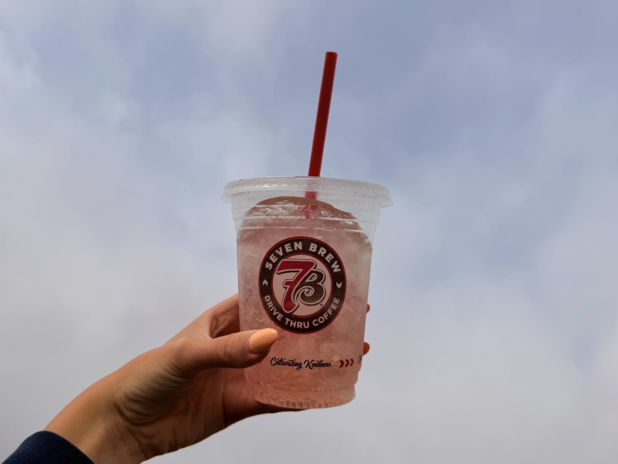 DRINK REVIEW. The Bikini Bottom Energy drink from 7 Brew. 