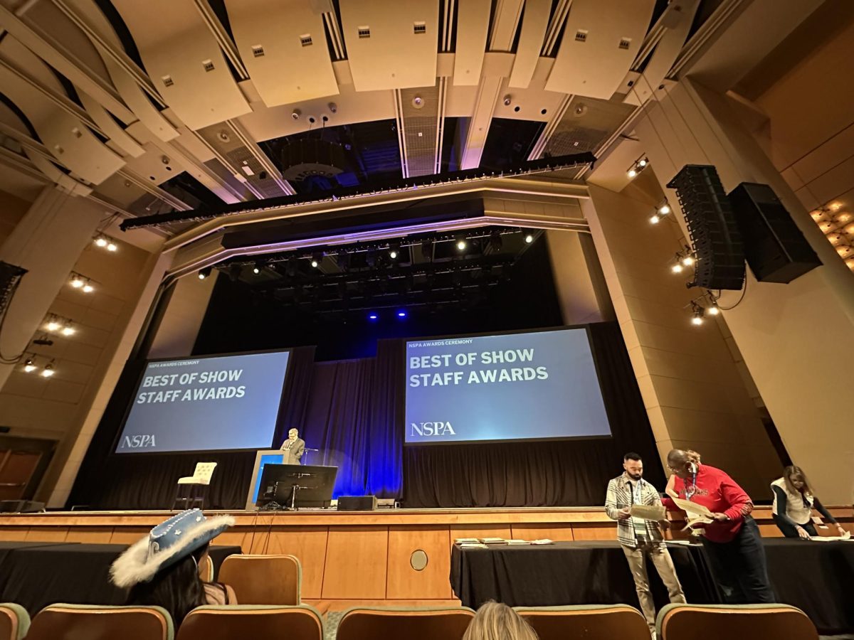 WINNING BIG. JEA/NSPA Spring High School Journalism Convention took place at the Minneapolis Convention Center Apr. 16-18. The convention culminated in an awards ceremony on Saturday, where The Rubicon and RubicOnline were honored with fourth place Best of Show.