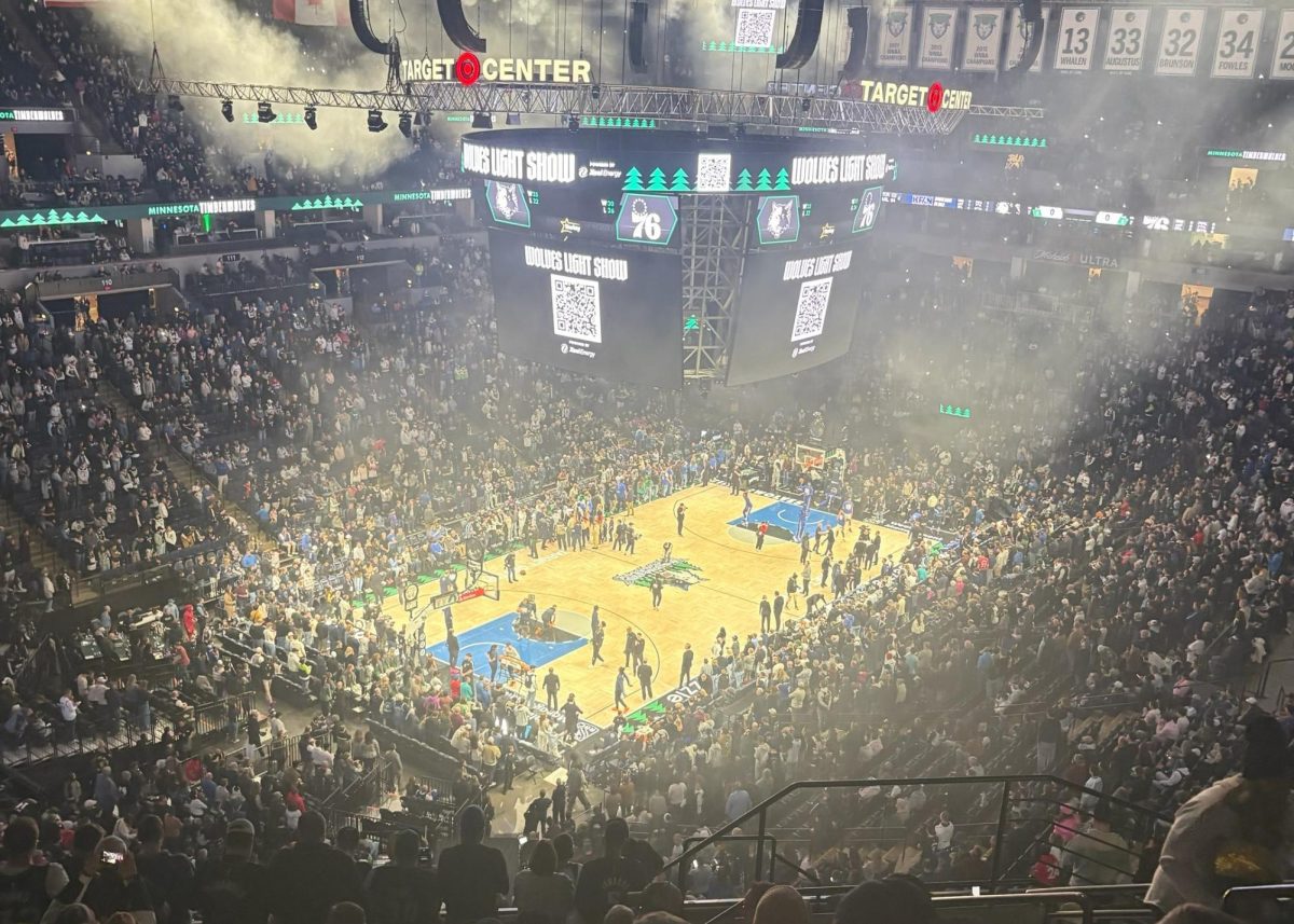 TIME OUT TIMBERWOLVES. The Target Center is the home court for the popular NBA basketball team the Minnesota Timberwolves (Photo Submitted by Juan Miguel Adams).