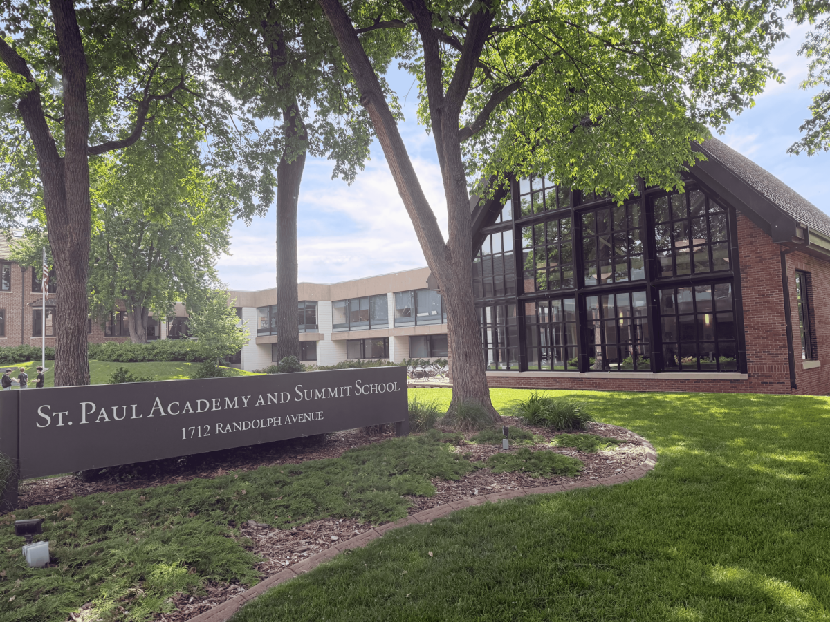 WELCOME SUMMER. The St. Paul Academy and Summit School campus on May 29, the final day of classes for the 2025-26 school year. The Rubicon will resume publication in August after a year that included 655 online stories, 132 print pages and nearly half a million readers.