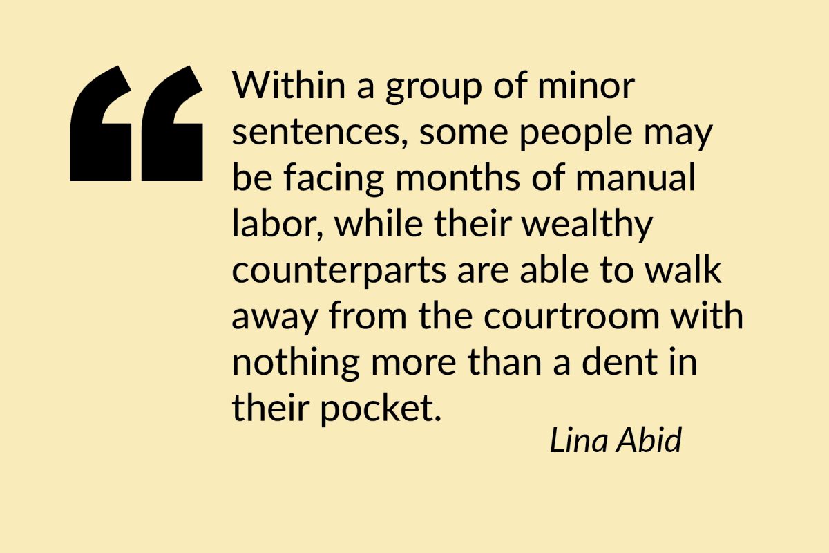 Labor or cash? Court-ordered community service has a wealth gap